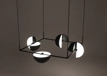 Trapeze quartet pendant 113.5x113.5 cm - Black - Oblure