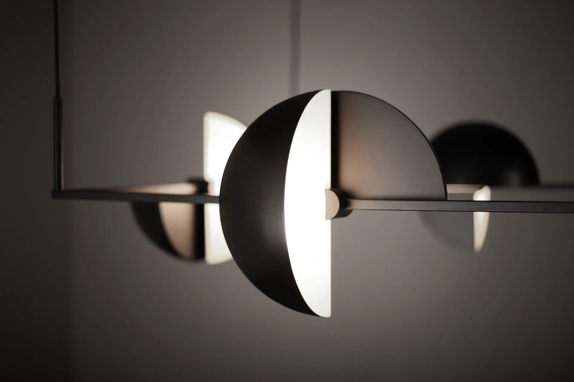 Trapeze quartet pendant 113.5x113.5 cm, Black Oblure