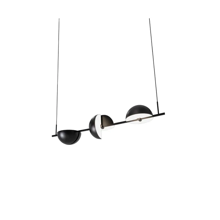 Trapeze triplet pendant 140 cm - Black - Oblure