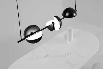 Trapeze triplet pendant 140 cm - Black - Oblure