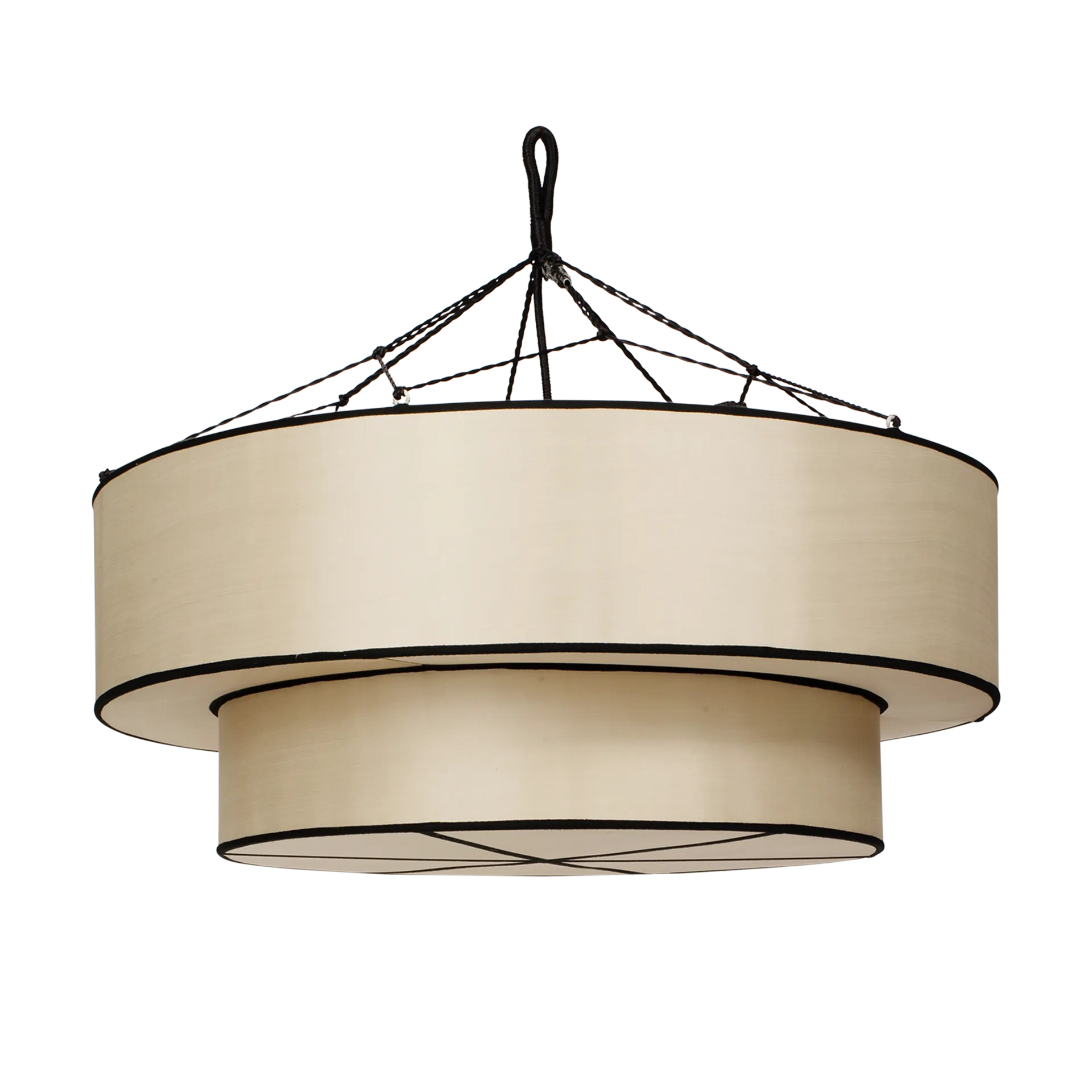 Indochina Classic Tophat lamp shade, Kit-black Oi Soi Oi