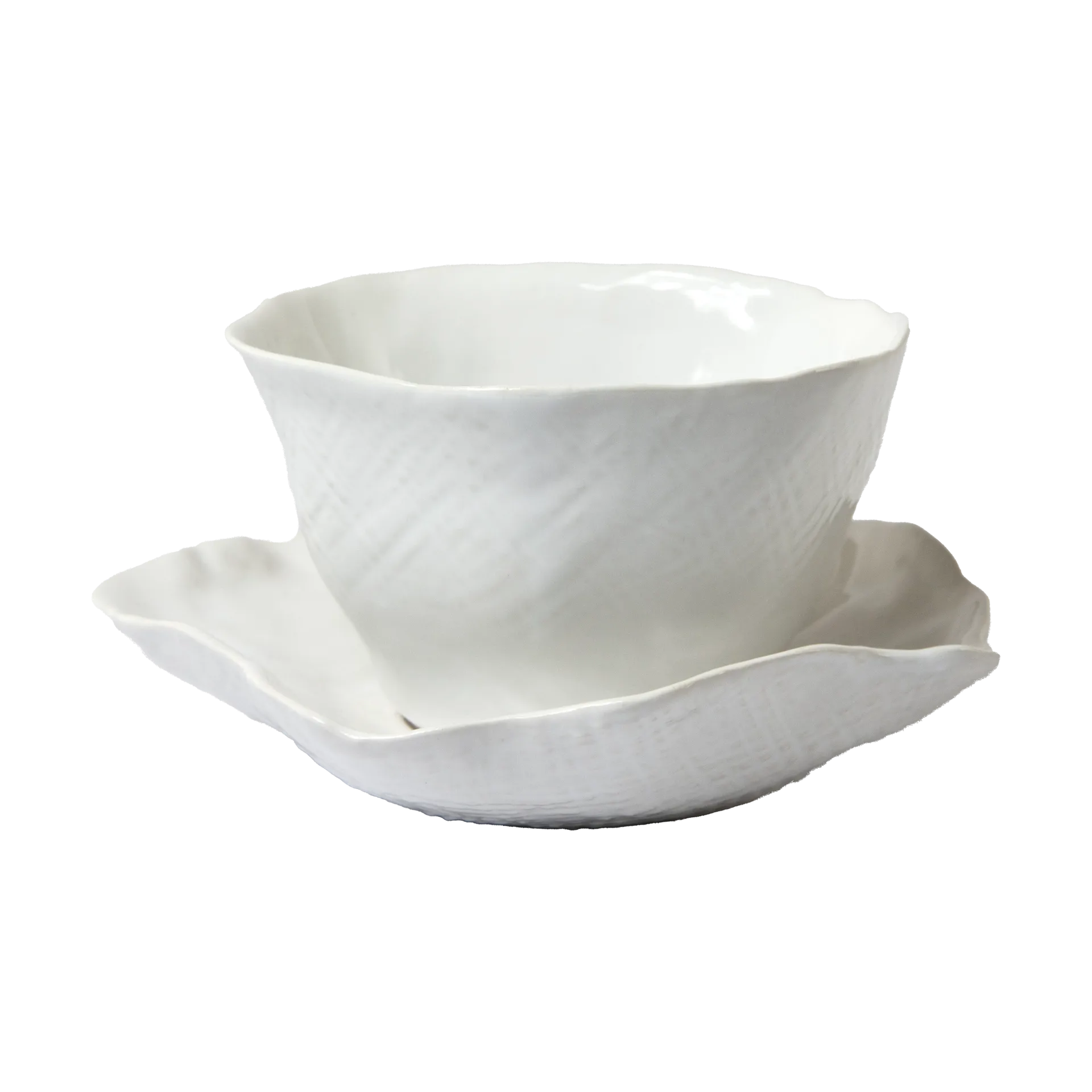 Clair cup with saucer, White Olsson & Jensen