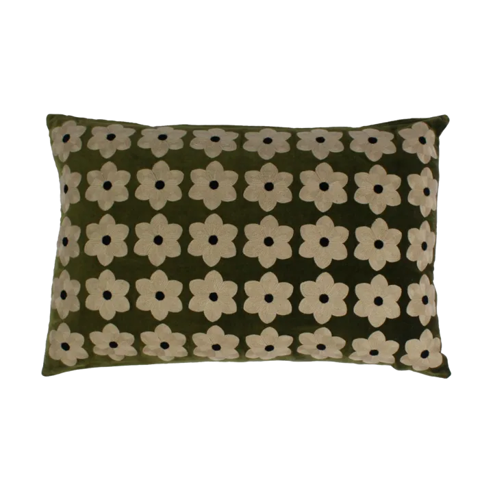 Daisy cushion cover 40x60 cm - Moss green - Olsson & Jensen