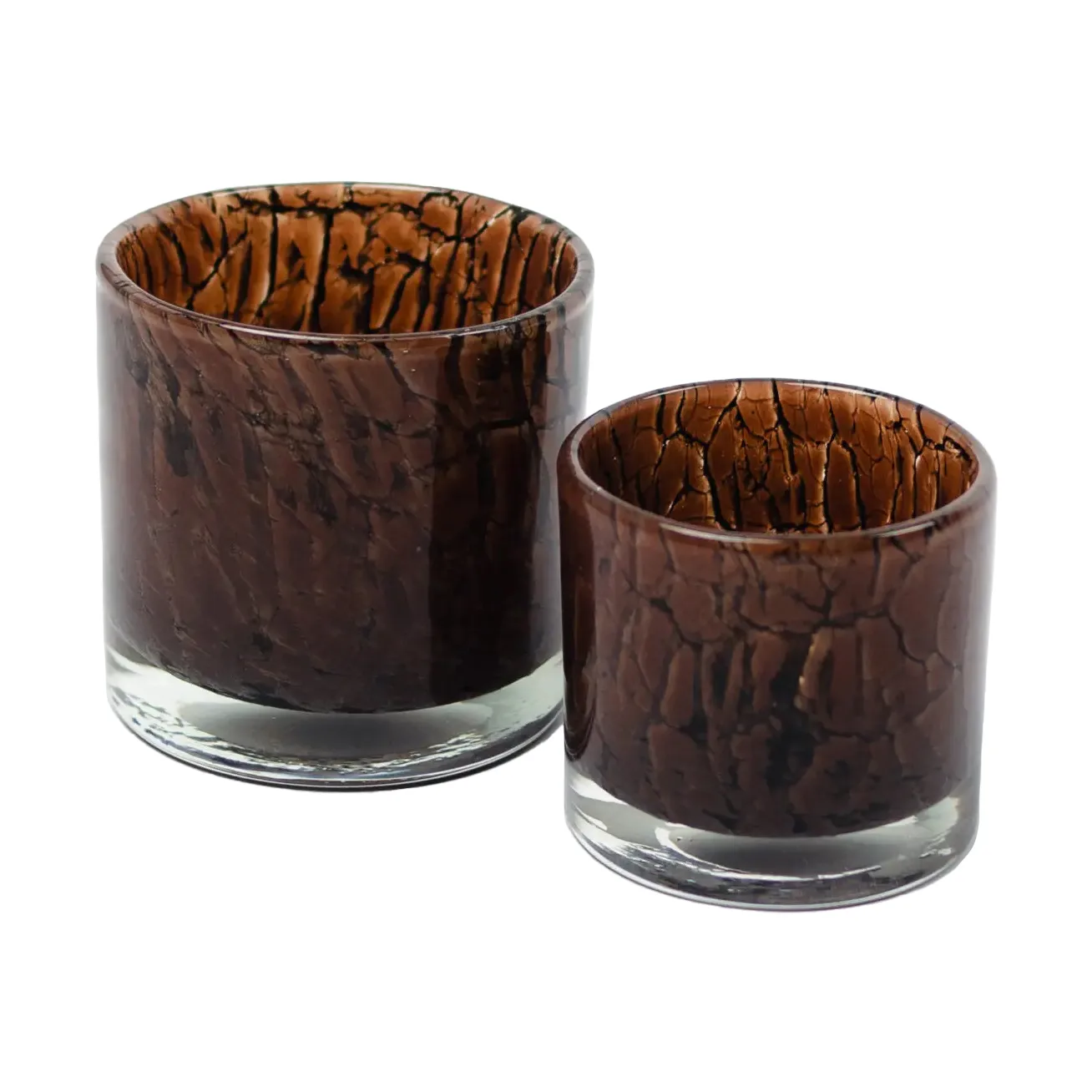 Fuji tealight holder Ø8 cm, Dark brown Olsson & Jensen