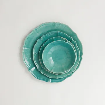 Judith dinner plate Ø27 cm - Turquoise - Olsson & Jensen