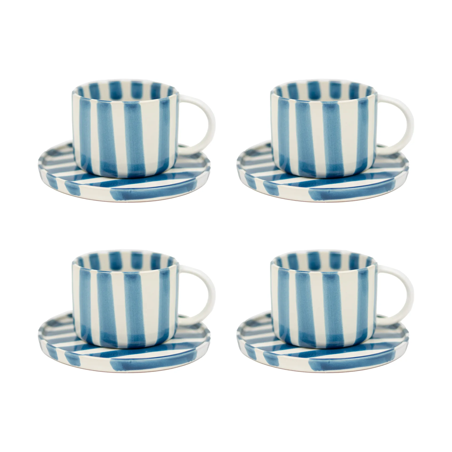 Monica cup with saucer 4-pack - Blue,  Olsson & Jensen