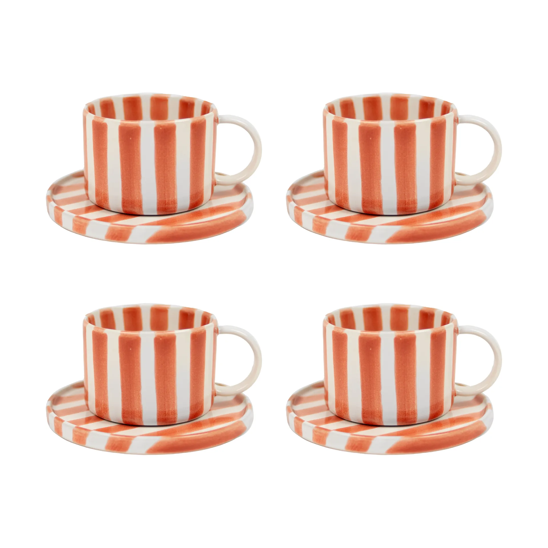 Monica cup with saucer 4-pack - Rust,  Olsson & Jensen