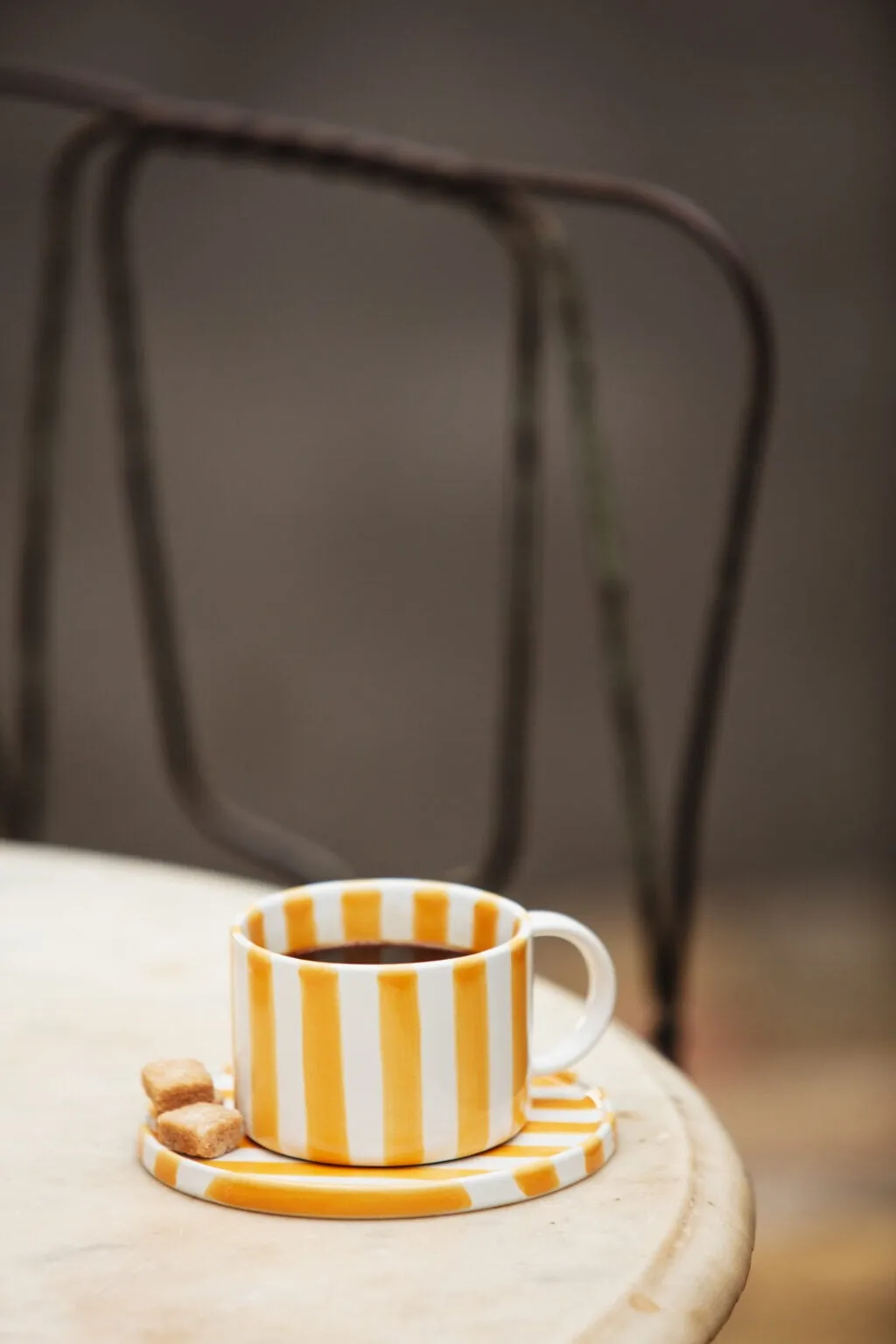 Monica cup with saucer 4-pack - Yellow,  Olsson & Jensen