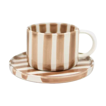Monica cup with saucer - Beige - Olsson & Jensen