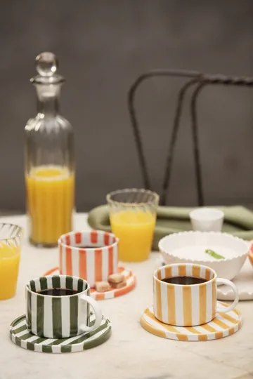 Monica cup with saucer - Green - Olsson & Jensen