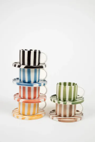 Monica cup with saucer - Green - Olsson & Jensen