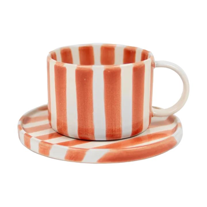 Monica cup with saucer - Rust - Olsson & Jensen