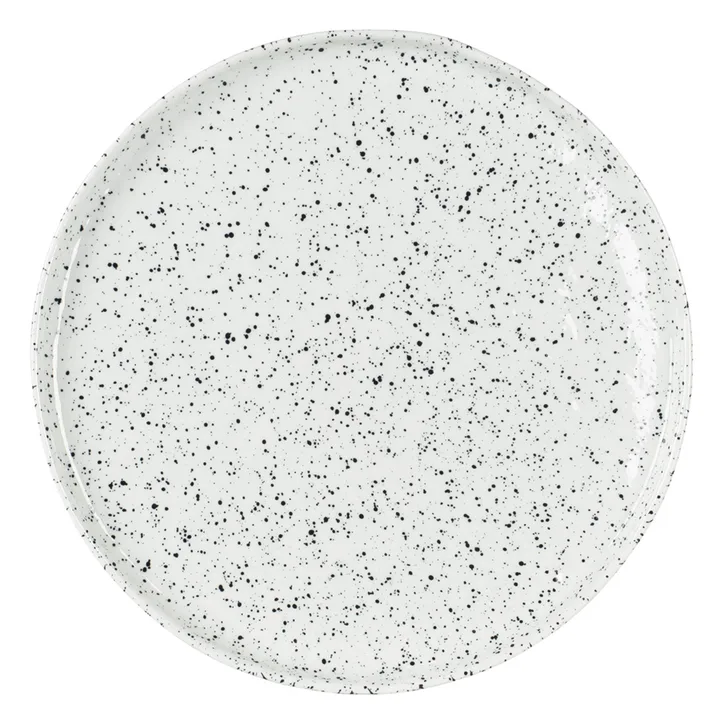 Poppi plate 27 cm - white-black - Olsson & Jensen