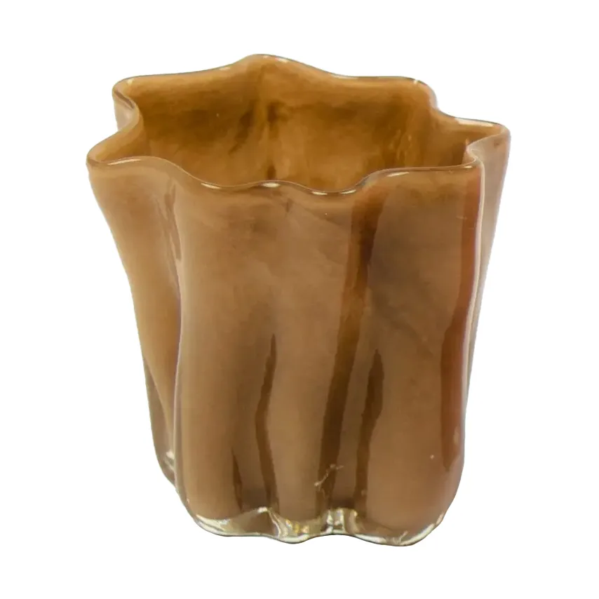 Tess candle holder Ø10 cm, Brown Olsson & Jensen