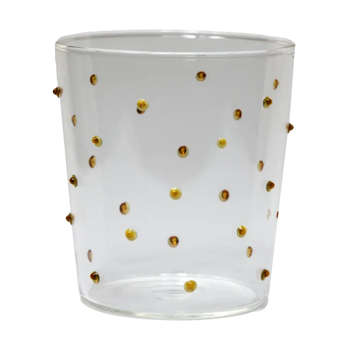 Venezia drinking glass - Amber Dots - Olsson & Jensen