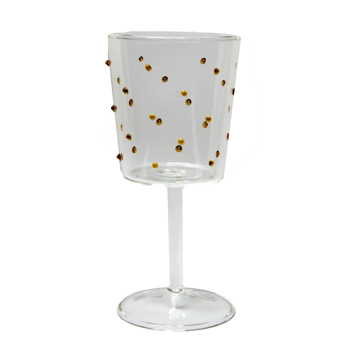 Venezia wine glass - Amber Dots - Olsson & Jensen