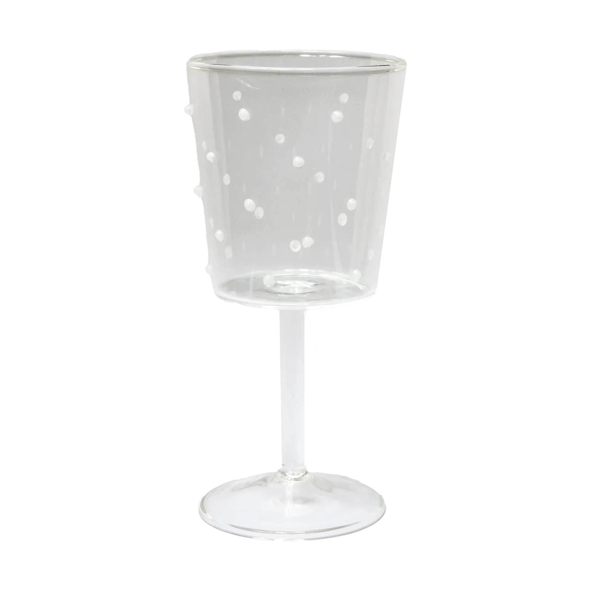 Venezia wine glass, White dots Olsson & Jensen