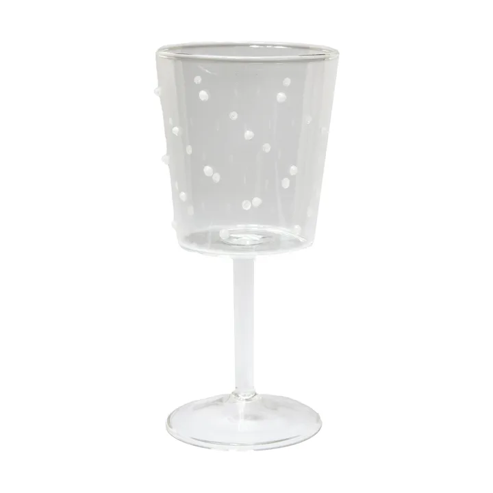 Venezia wine glass - White dots - Olsson & Jensen