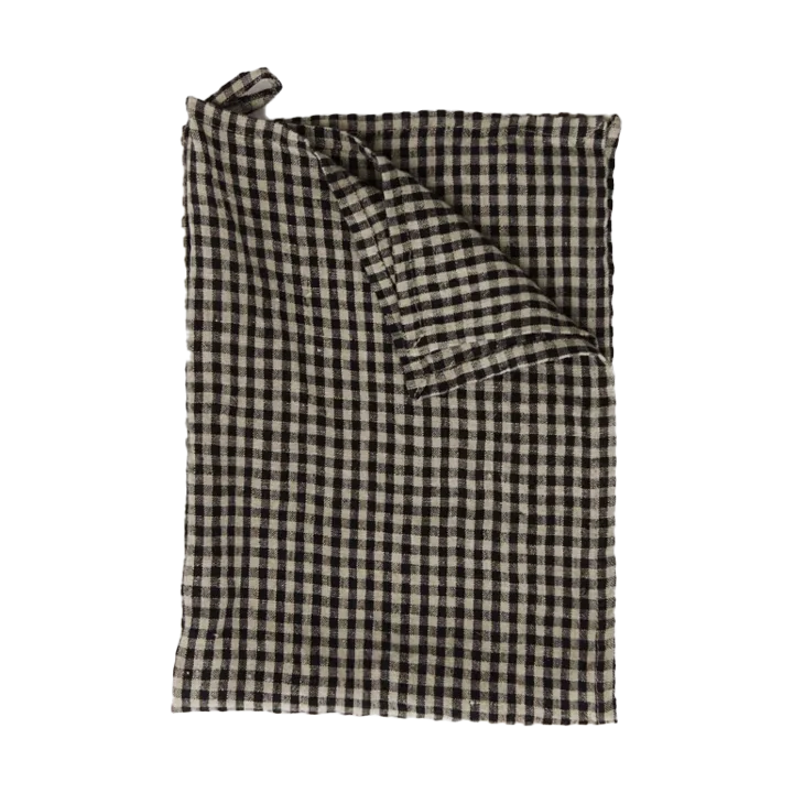 Vipa tea towel linen 45x65 cm - Black Sand - Olsson & Jensen