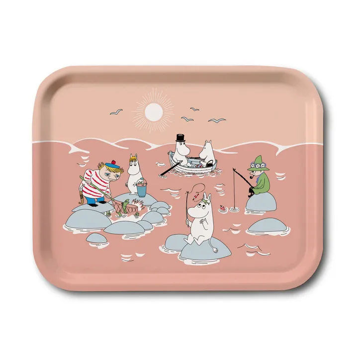 Fiske Moomin summer 2022 tray 20x27 cm - Pink - Opto Design