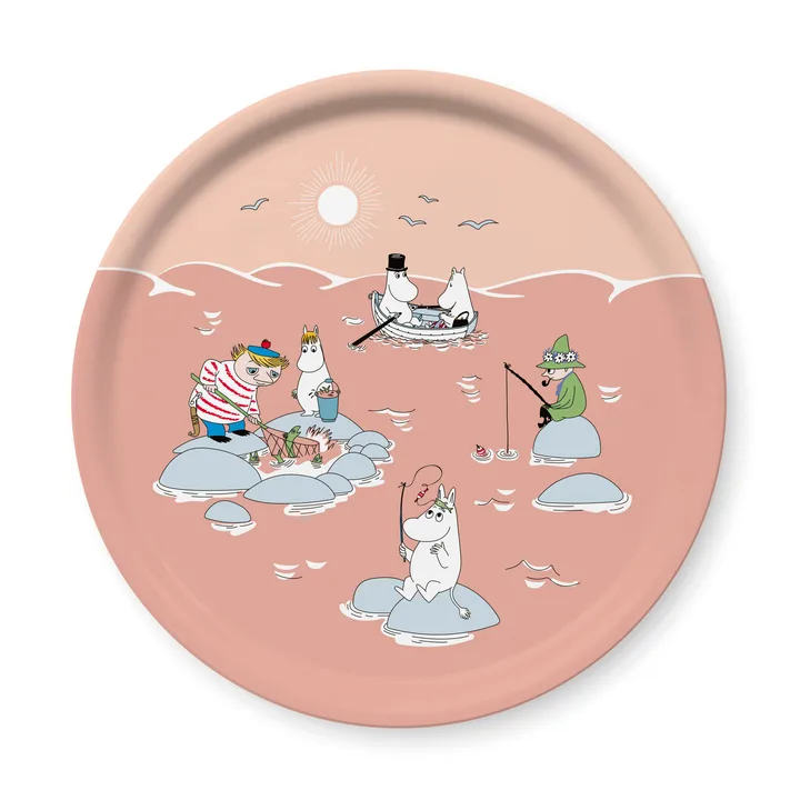 Fiske Moomin summer 2022 tray Ø31 cm - Pink - Opto Design