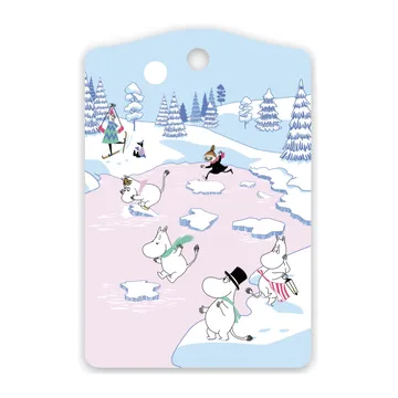 Moomin cutting board winter 2022 20x30 cm - Blue-white-pink - Opto Design