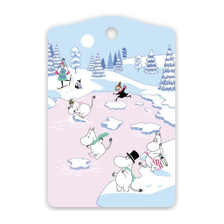 Moomin cutting board winter 2022 20x30 cm - Blue-white-pink - Opto Design