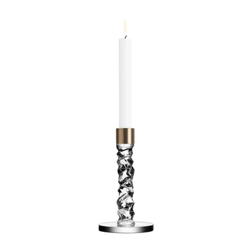 Carat candle holder brass - height 18.3 cm - Orrefors