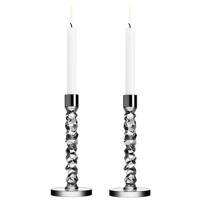 Carat candleholder 2-pack - 2-pack - Orrefors