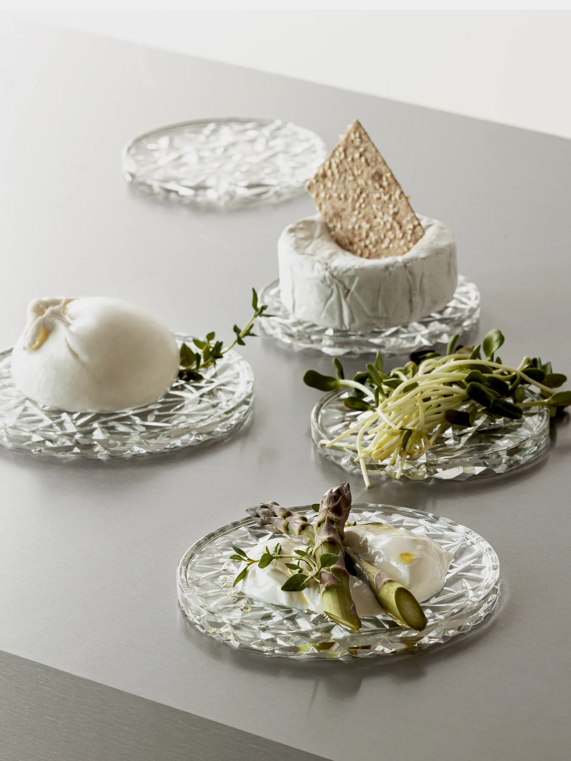 Carat coaster Ø10 cm 2-pack, Clear Orrefors