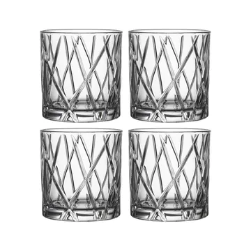 City Double Old Fashioned glas 4-pack - 34 cl - Orrefors