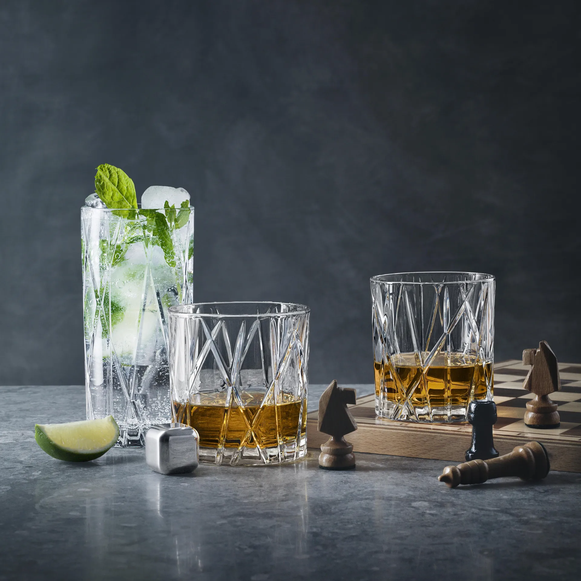 City Double Old Fashioned glas 4-pack, 34 cl Orrefors