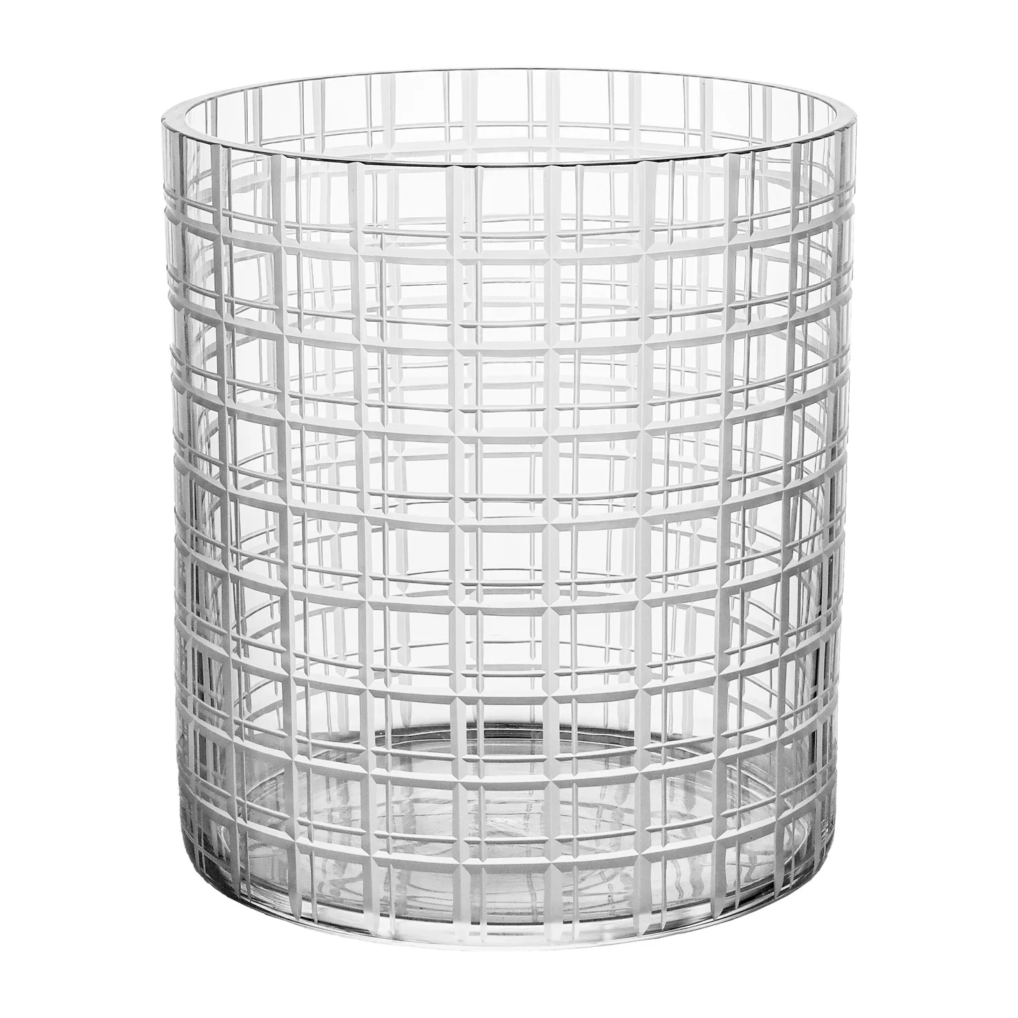 Cut in number vase 20 cm, Chess board Orrefors