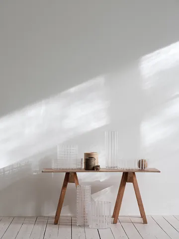 Cut in number vase 33 cm - Striped - Orrefors