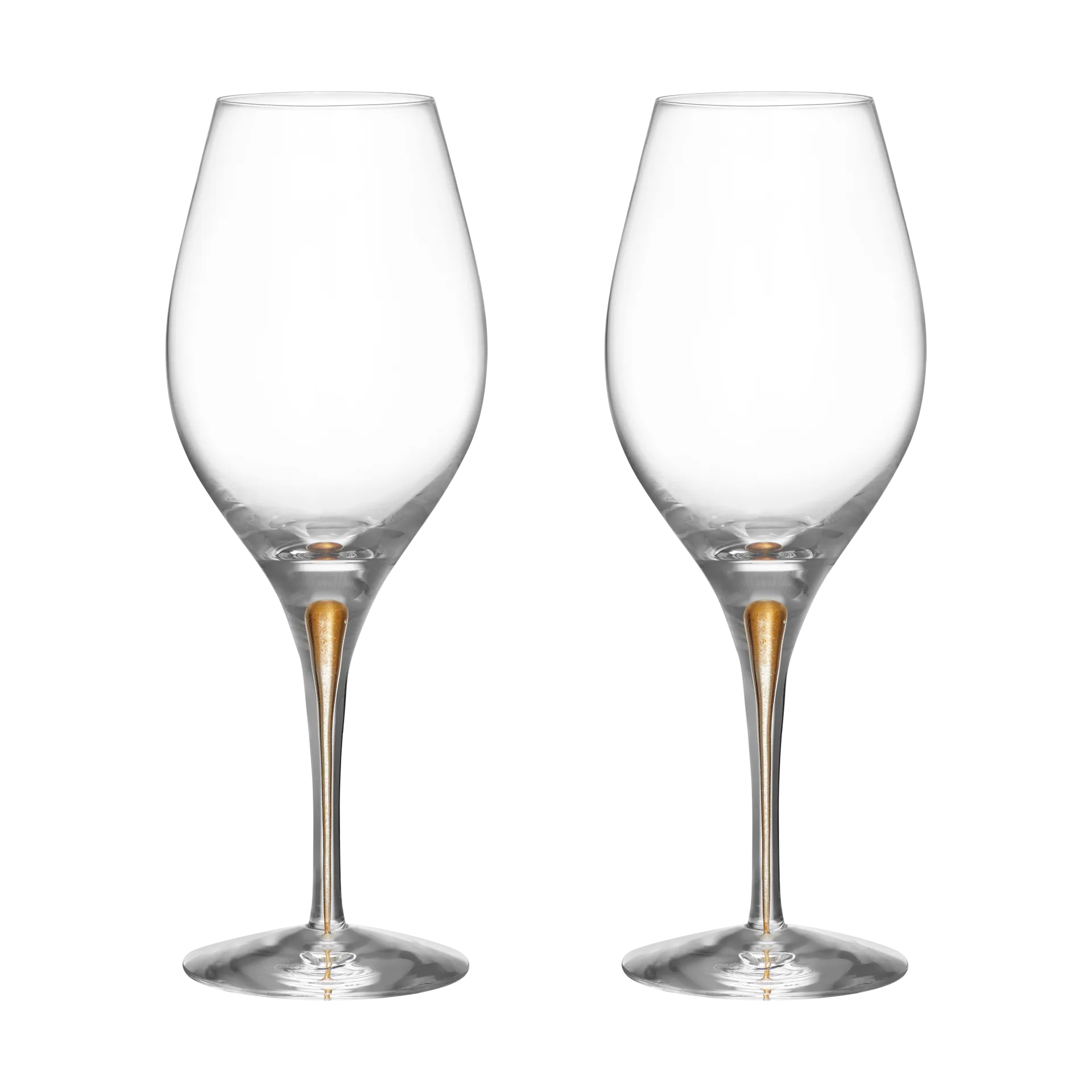 Intermezzo Balance wine glass 44 cl 2-pack, Gold Orrefors
