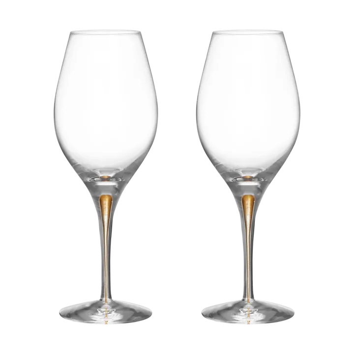 Intermezzo Balance wine glass 44 cl 2-pack - Gold - Orrefors