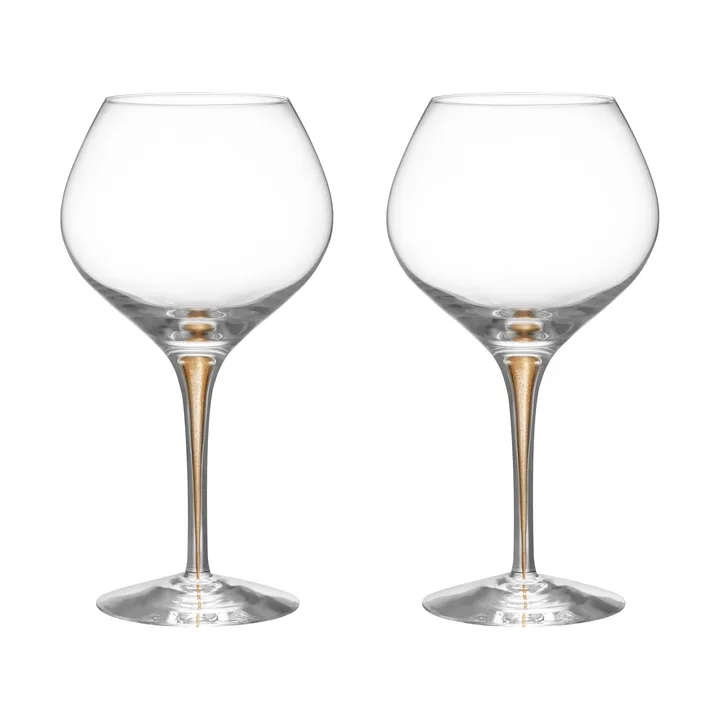 Intermezzo Bouquet wine glass 70 cl 2-pack - Gold - Orrefors
