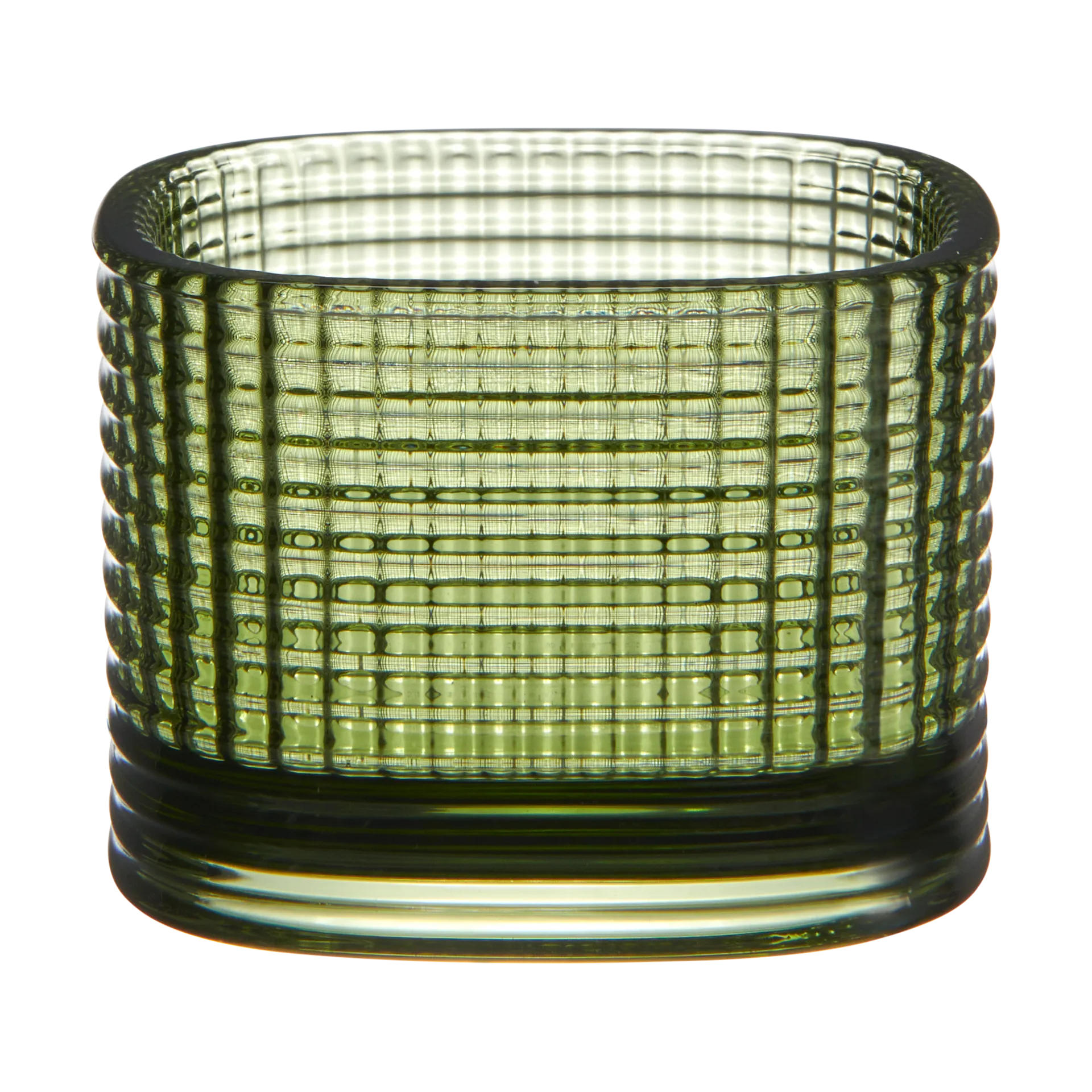 Magica candle holder super circle 5 cm, Green Orrefors