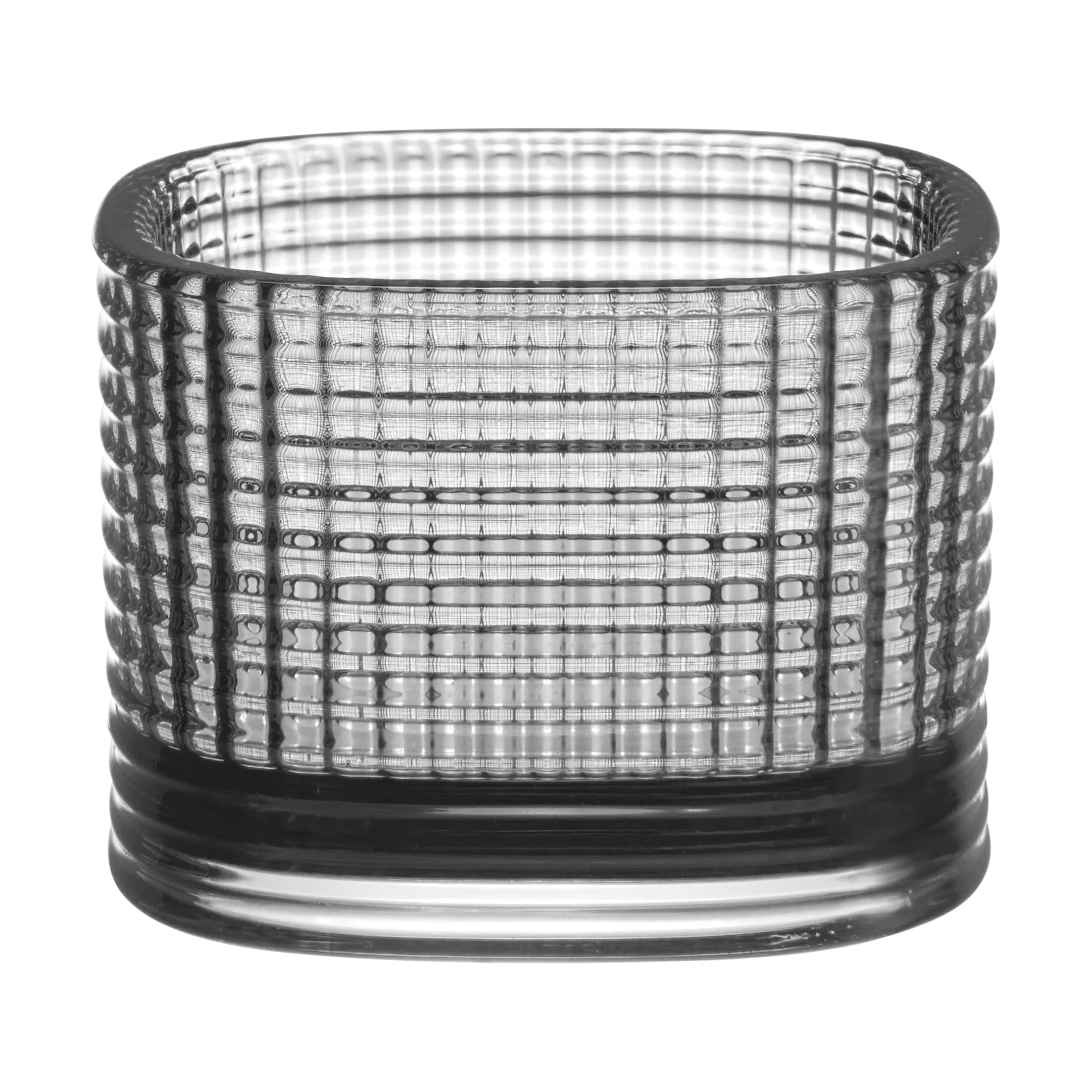 Magica candle holder super circle 5 cm, Grey Orrefors
