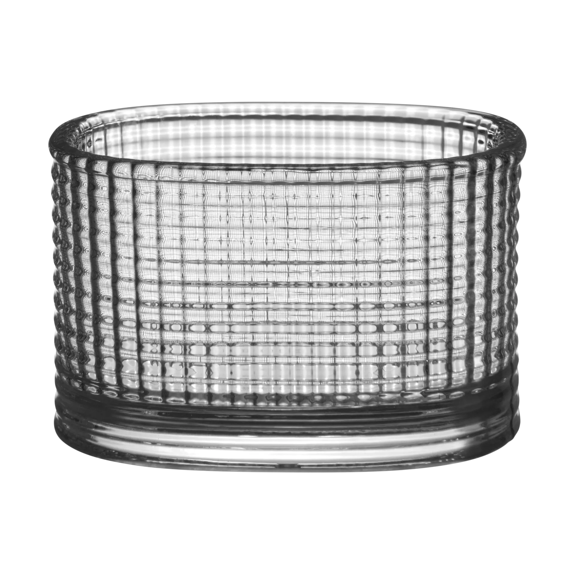 Magica tealight holder super ellipse 5 cm, Grey Orrefors