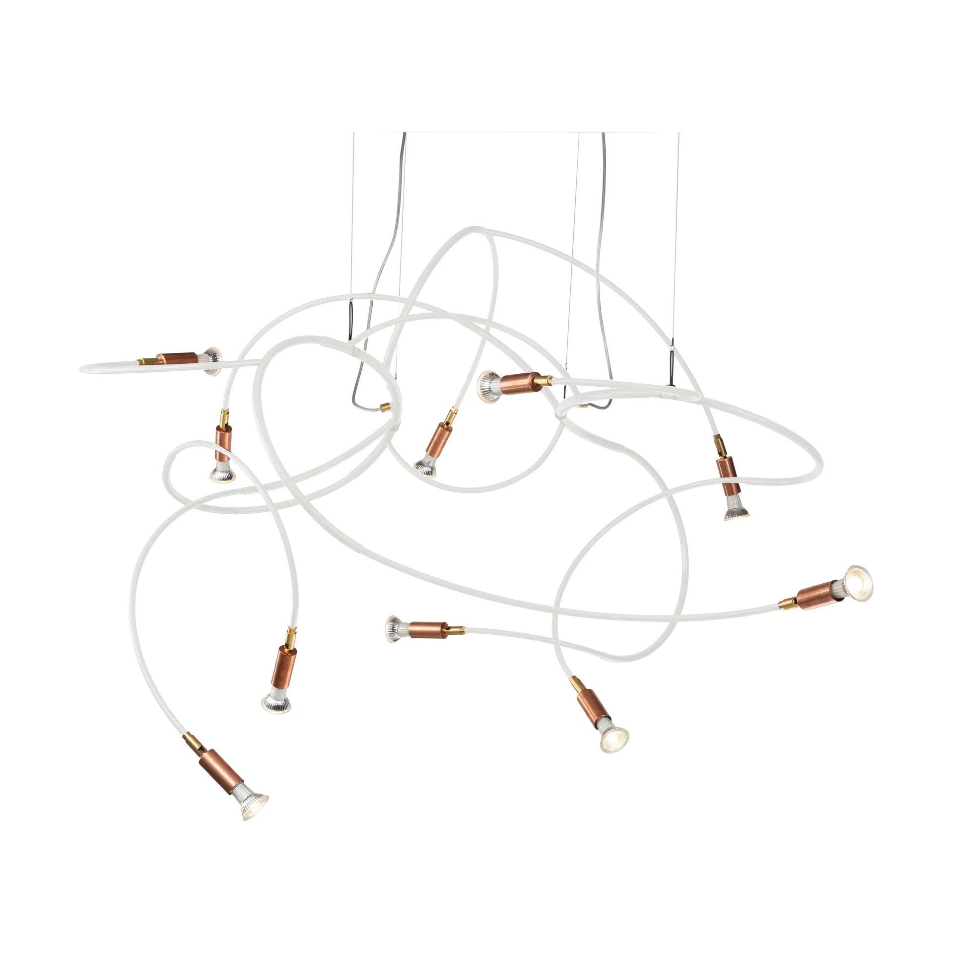 Andromeda ceiling lamp 108 cm, White steel Örsjö Belysning