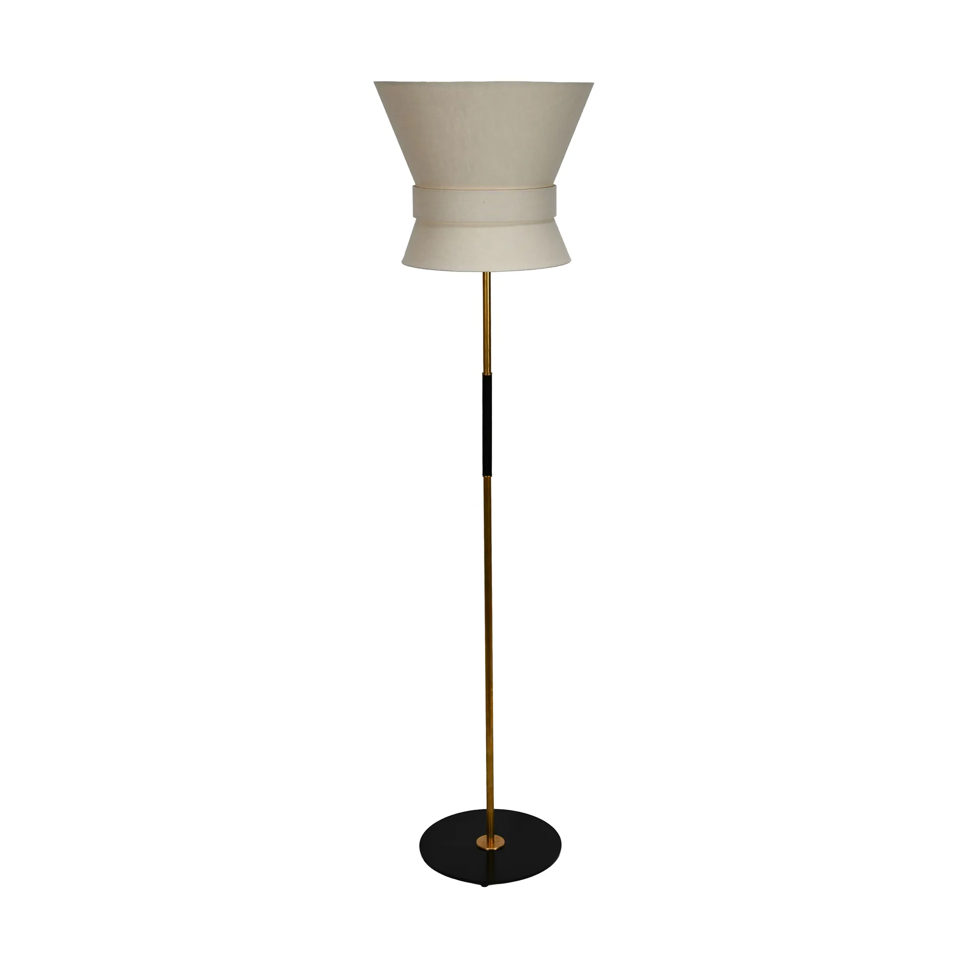 Bow floor lamp, Black-cream white, large 159 cm Örsjö Belysning