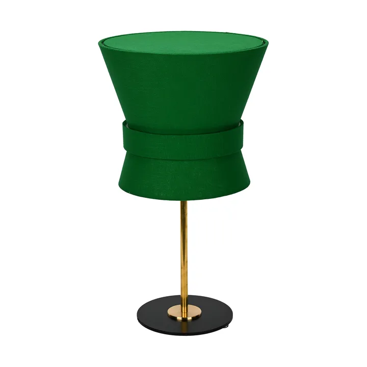 Bow table lamp - Raw brass-emerald green, small 50 cm - Örsjö Belysning