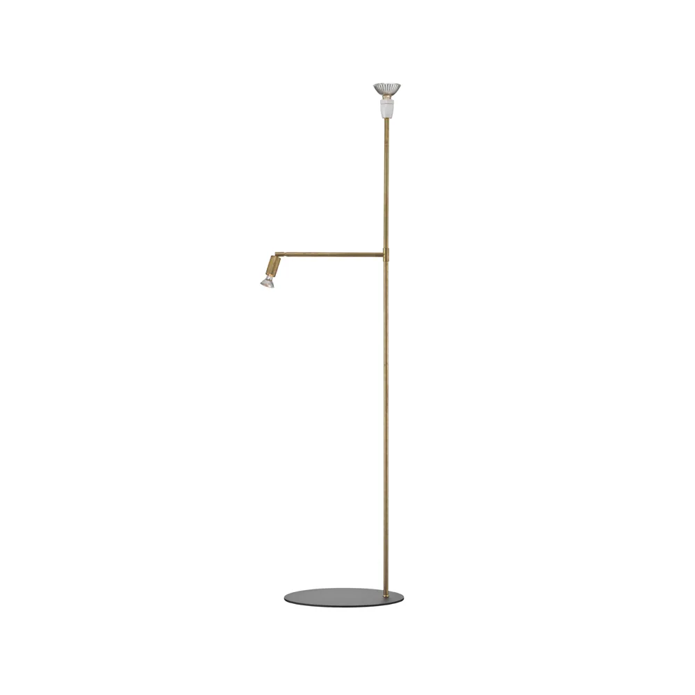 Galax floor lamp, Brass raw Örsjö Belysning