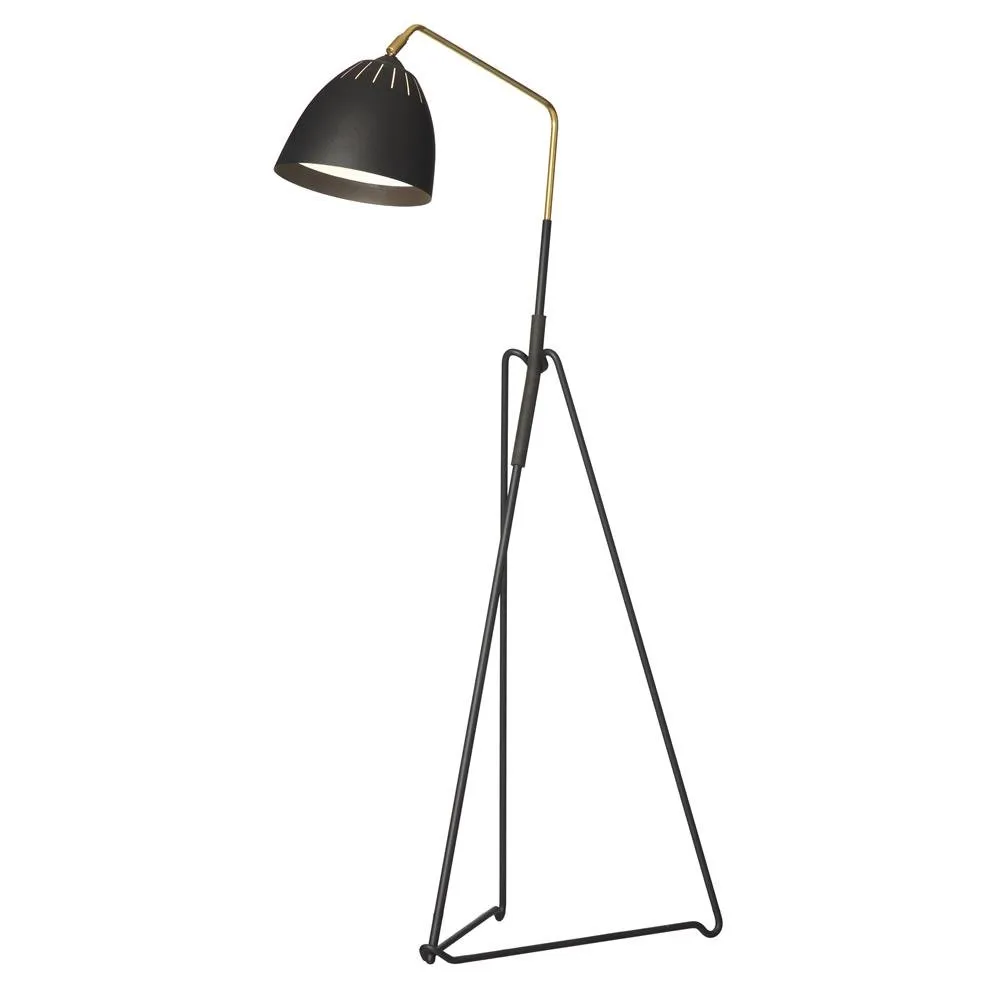 Lean floor lamp, Black Örsjö Belysning
