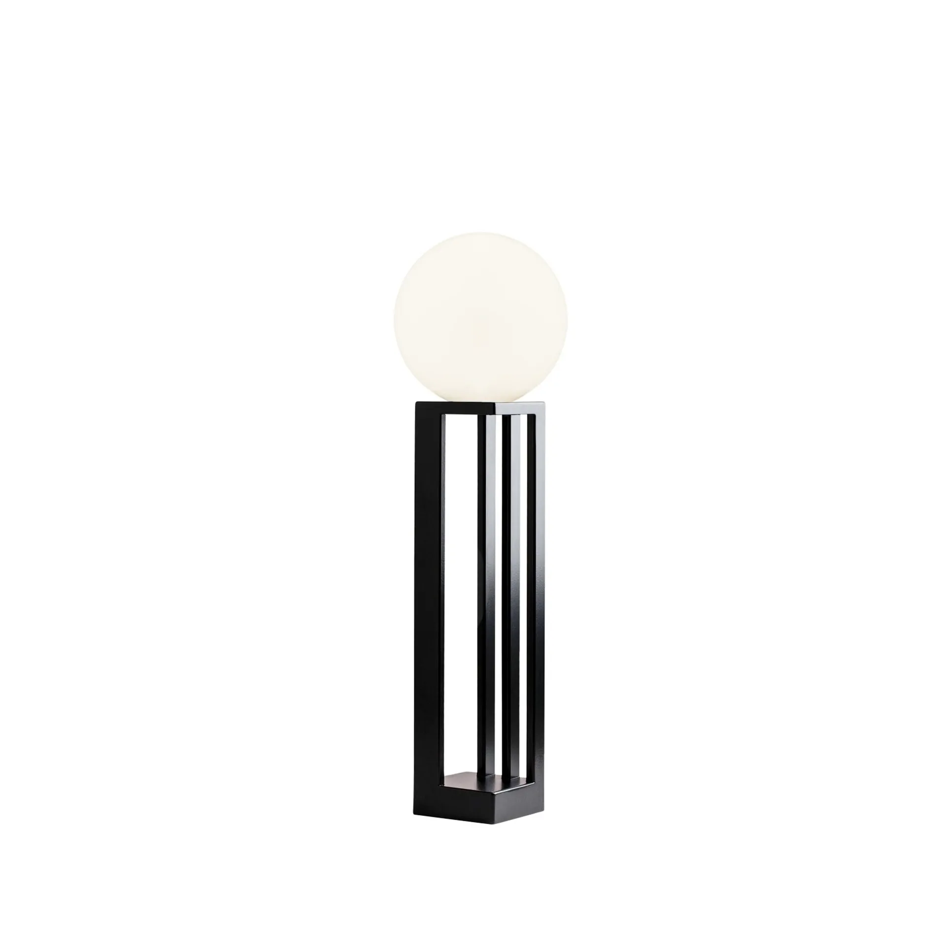 Libreria table lamp, Black structure, opal white glass Örsjö Belysning