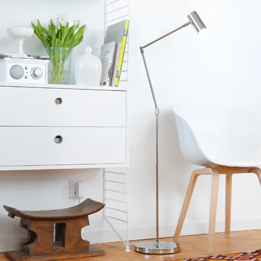 Minipoint floor lamp GX225, chrome Örsjö Belysning
