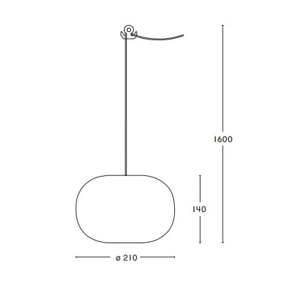 Pebble pendant plump, warm grey-glass Örsjö Belysning