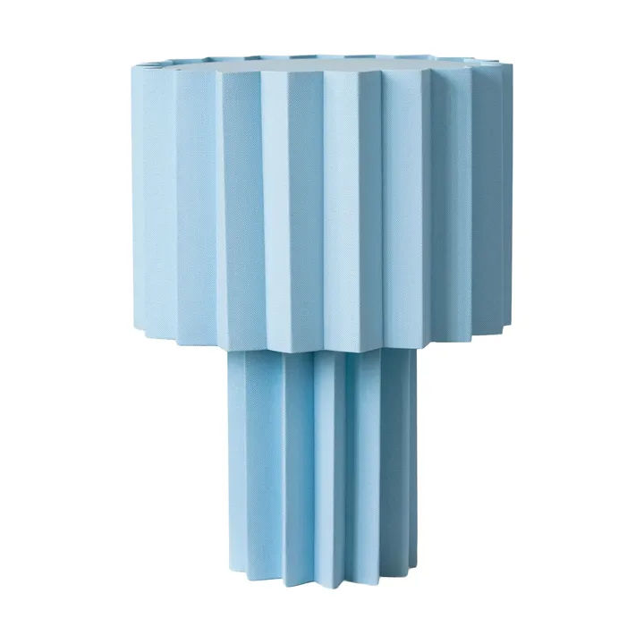 Plissé table lamp textile - Light blue - Örsjö Belysning