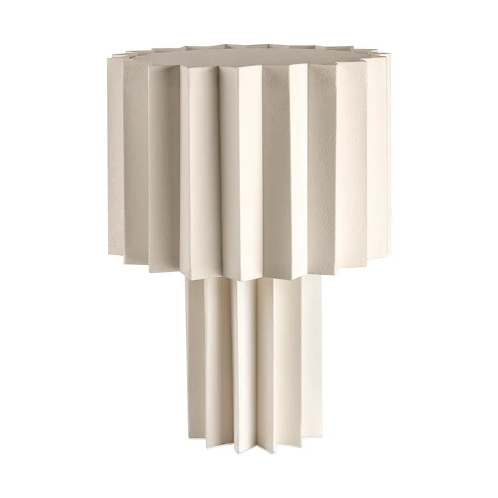 Plissé table lamp textile - White - Örsjö Belysning
